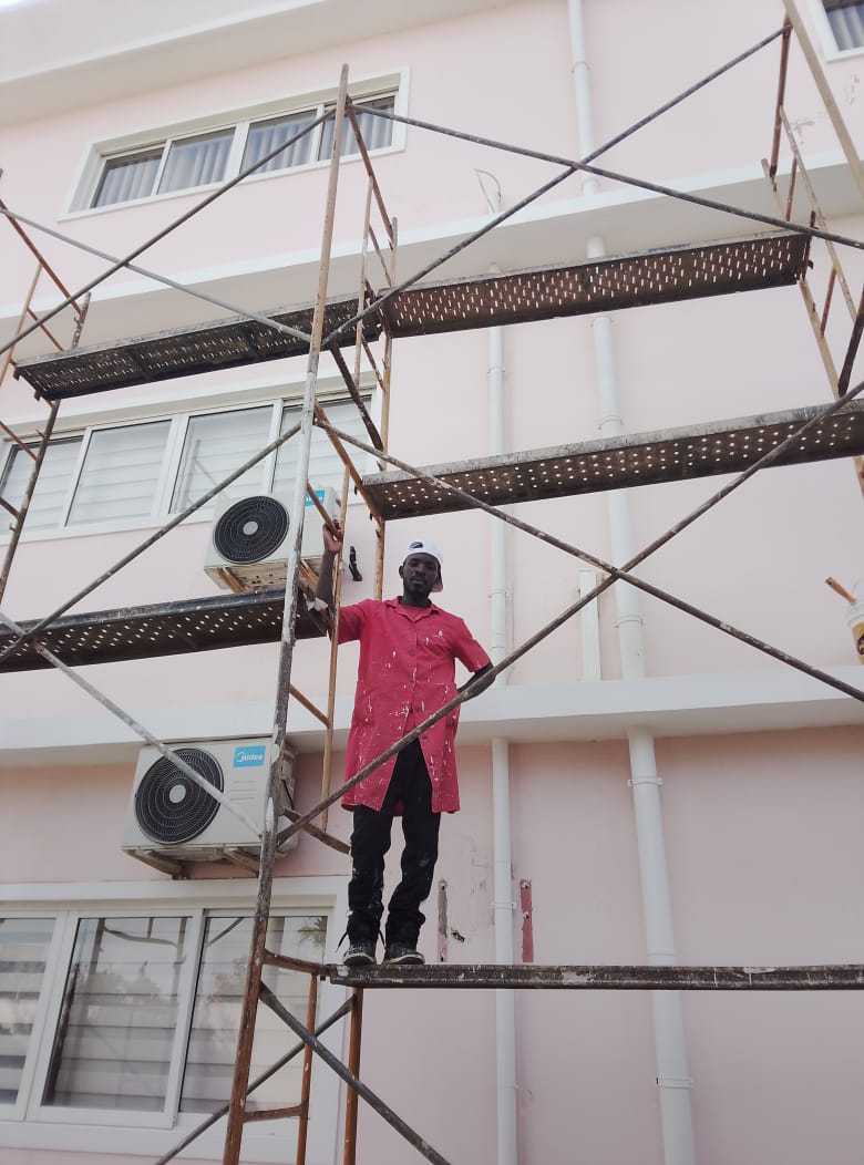 Equipa de construção em obra